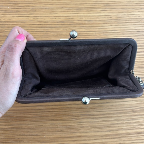 Coach Brown Kisslock Wristlet - Picture 5 of 10